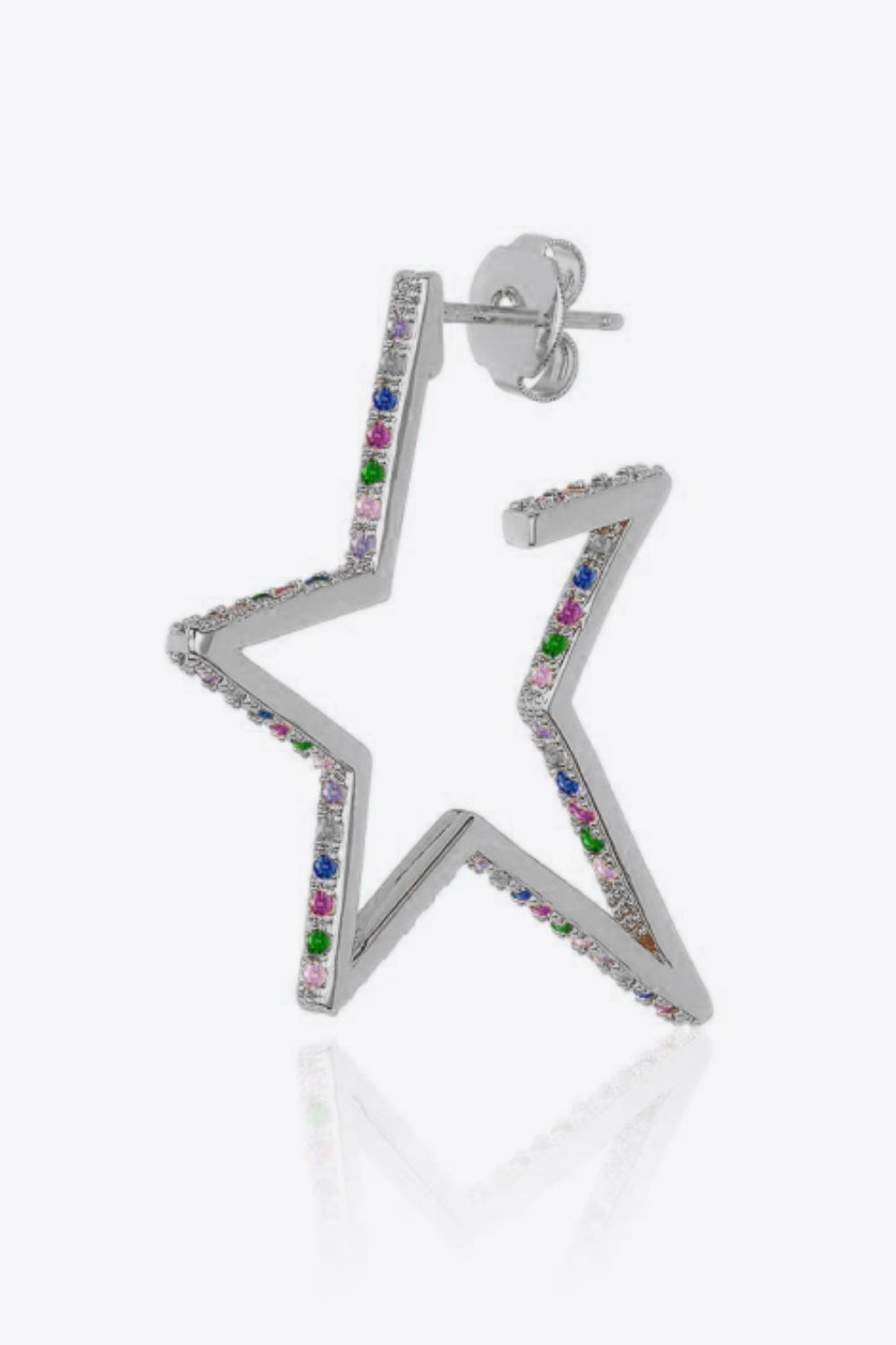 Zircon Star 925 Sterling Silver Earrings - NocturnalExpressions