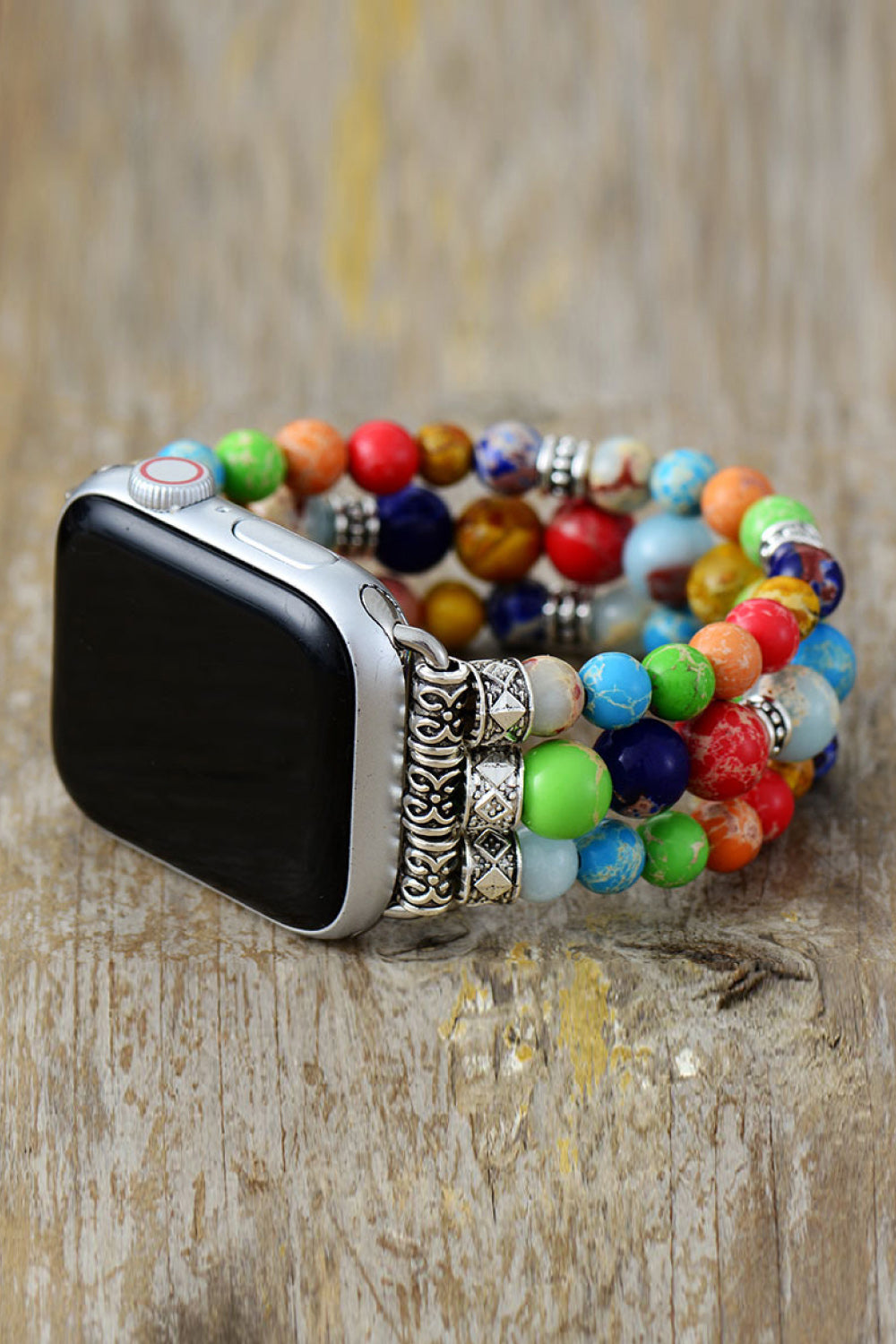 Synthetic Imperial Jasper Beaded Watchband Bracelet - NocturnalExpressions