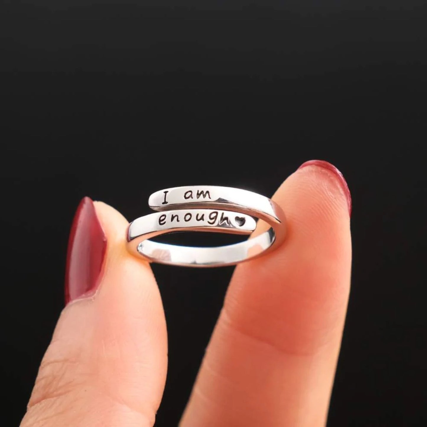 925 Sterling Silver Engraved Bypass Ring - NocturnalExpressions