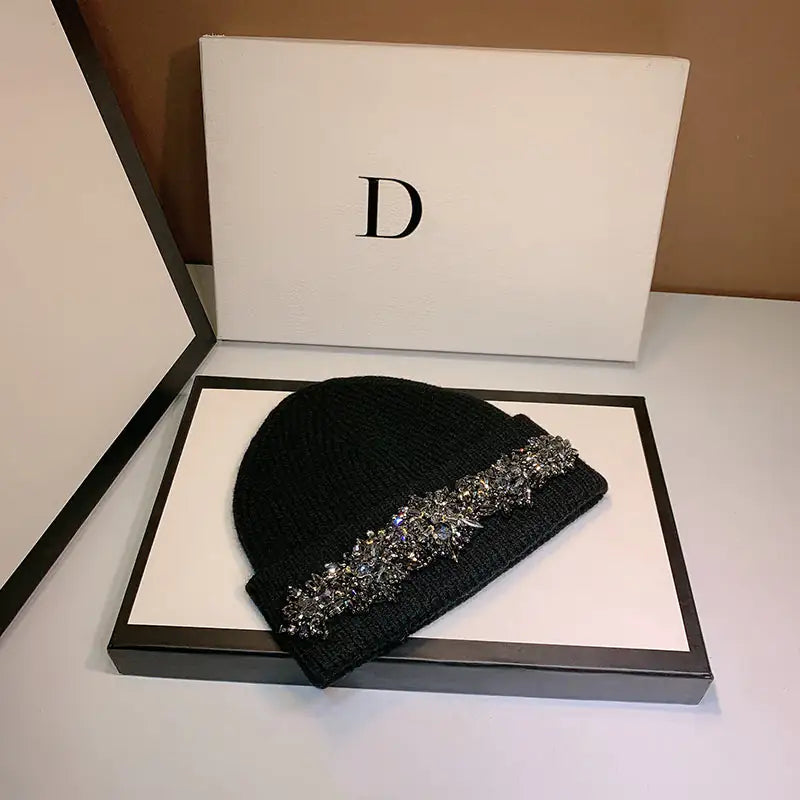 Stylish Woolen Rhinestone Hats