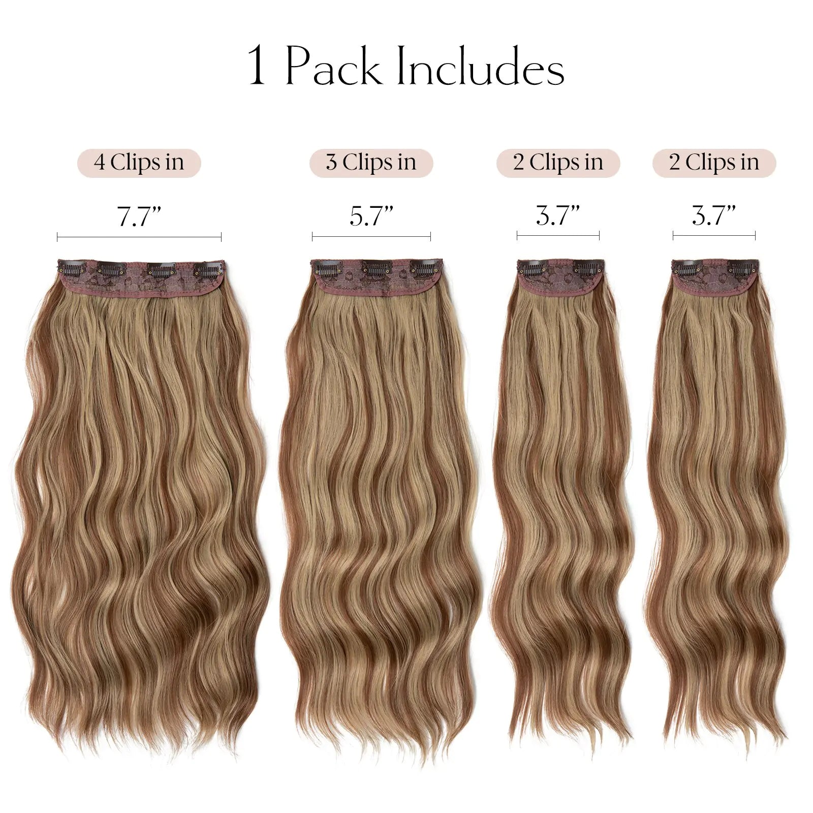 Synthetic Long Wavy Clip In Hair Extensions - NocturnalExpressions