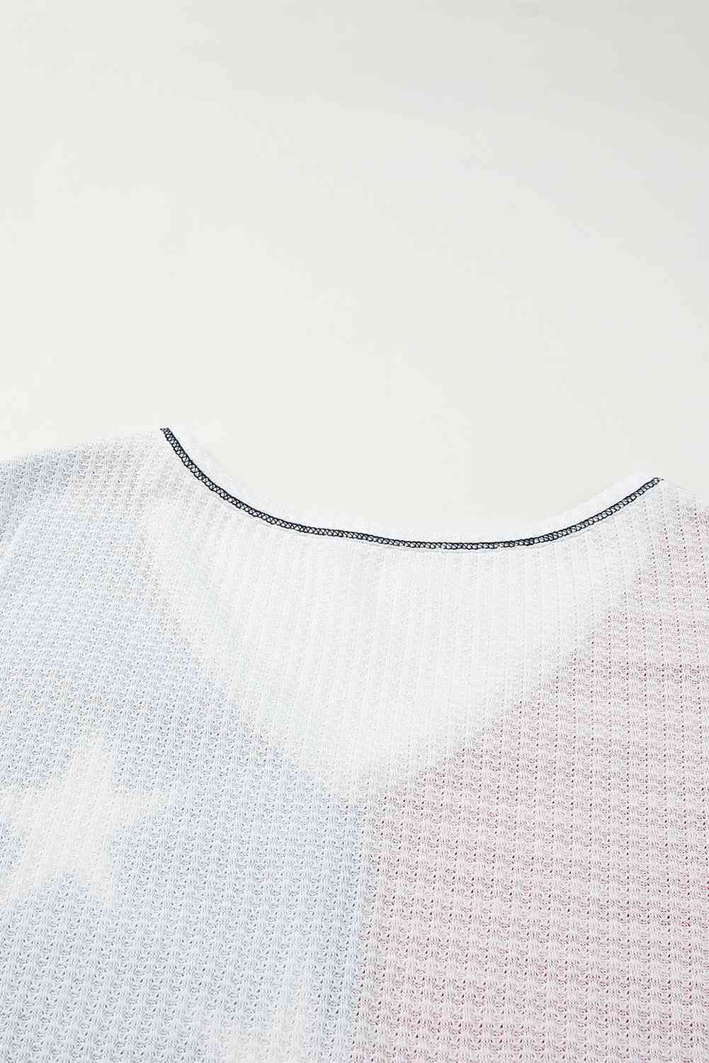 Star and Stripe V-Neck Top - NocturnalExpressions