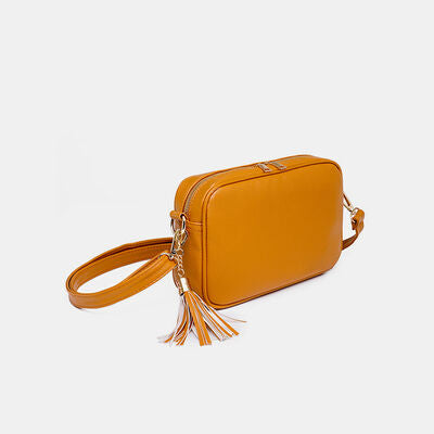 Tassel PU Leather Crossbody Bag - NocturnalExpressions