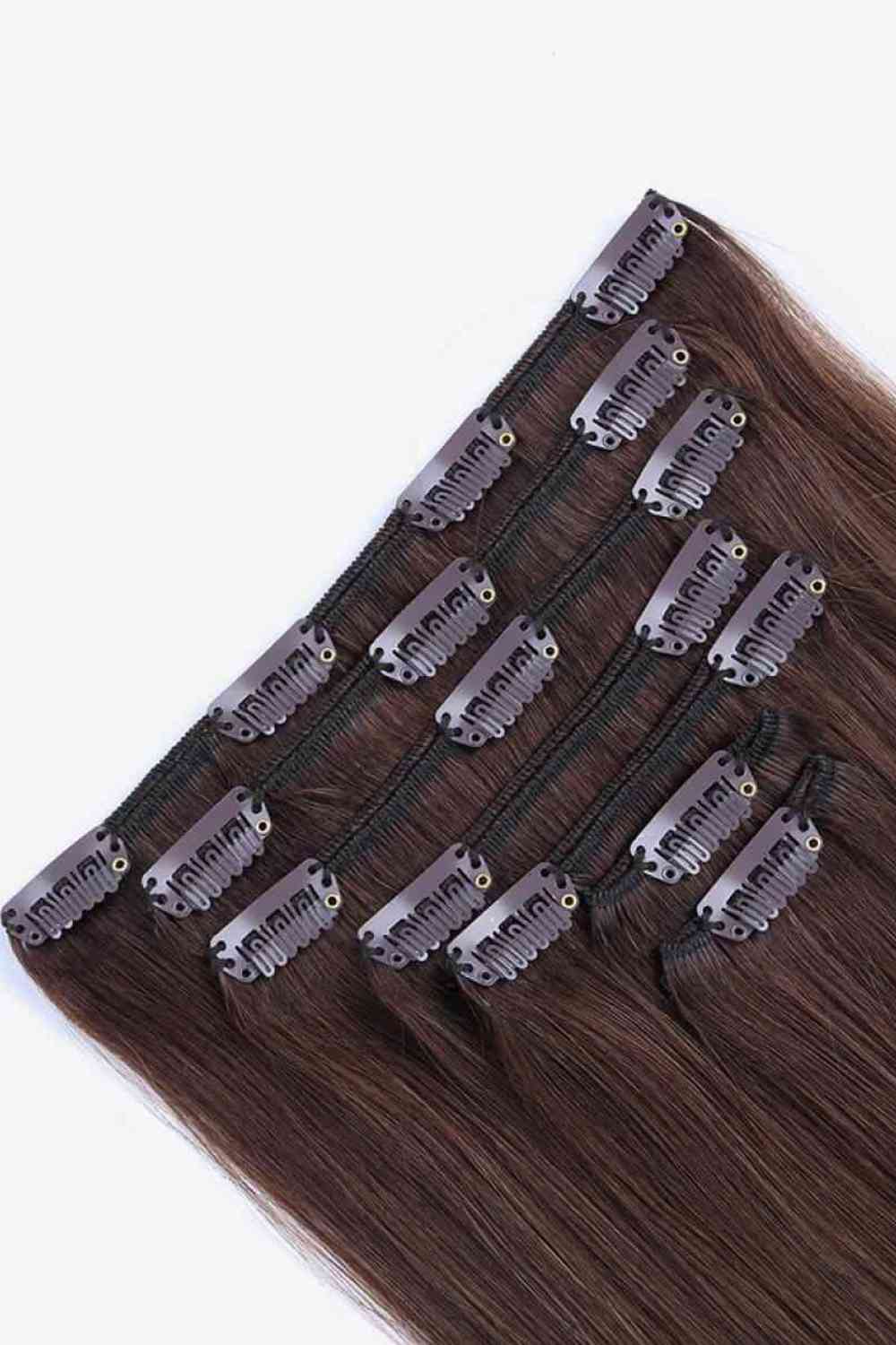 18" 120g Clip-In Hair Extensions Indian Human Hair - NocturnalExpressions