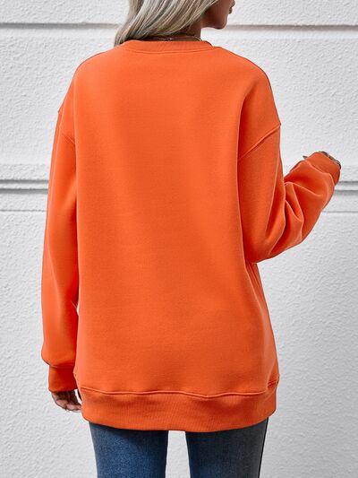 AMERICA Round Neck Dropped Shoulder Sweatshirt - NocturnalExpressions