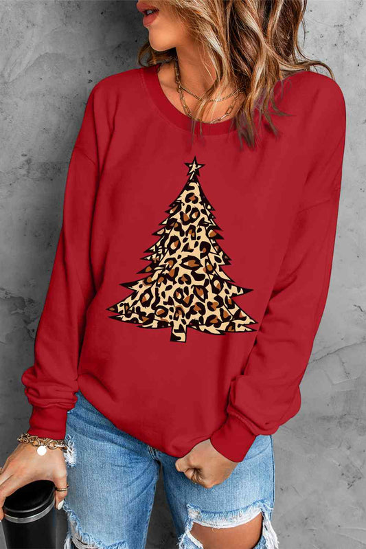 Christmas Tree Graphic Sweatshirt - NocturnalExpressions