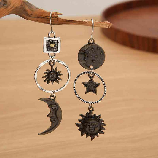 Star, Sun, and Moon Earrings - NocturnalExpressions