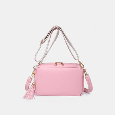 Tassel PU Leather Crossbody Bag - NocturnalExpressions