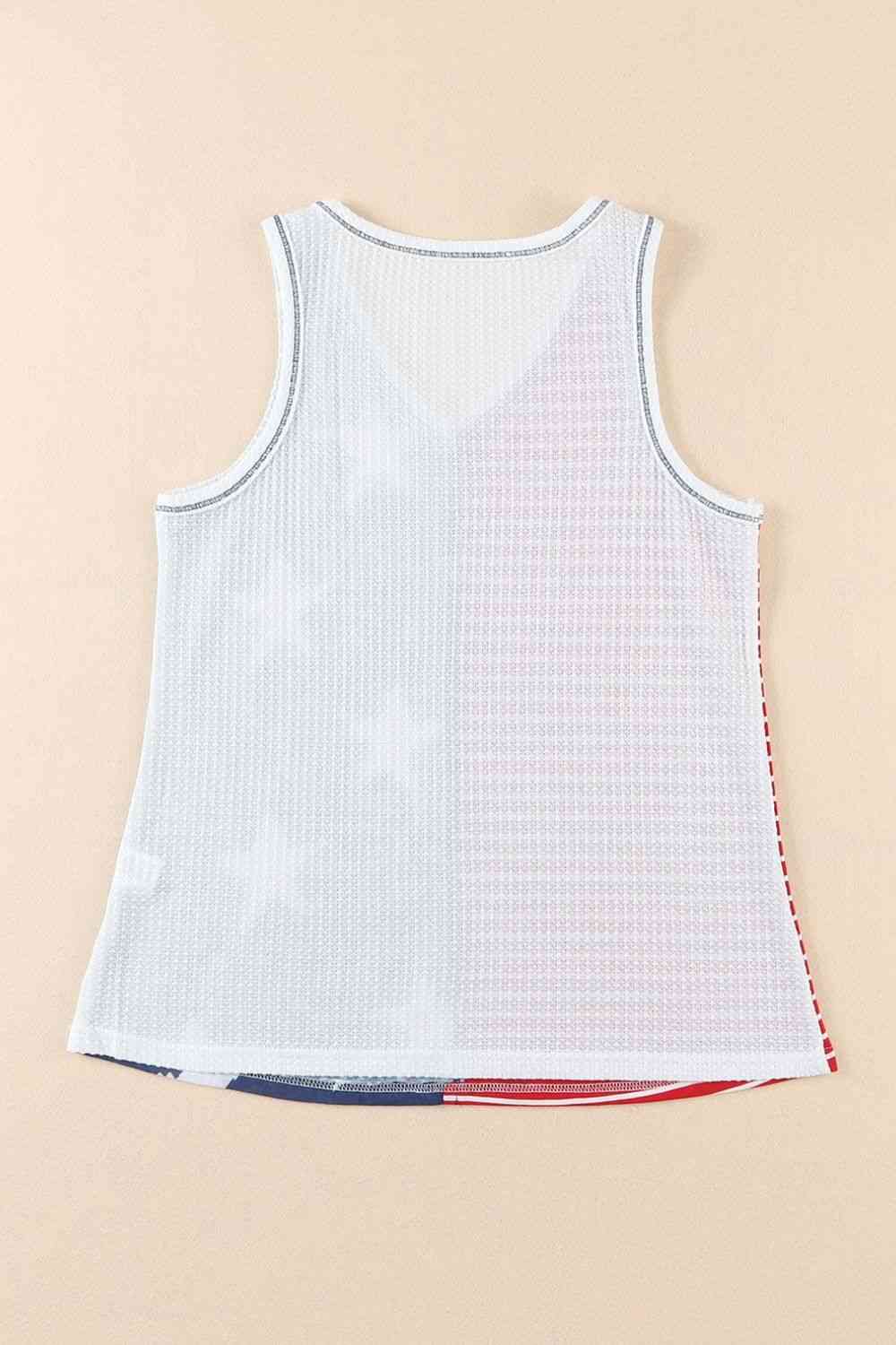 Star and Stripe V-Neck Tank - NocturnalExpressions