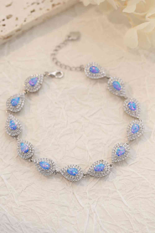 925 Sterling Silver Opal Bracelet - NocturnalExpressions