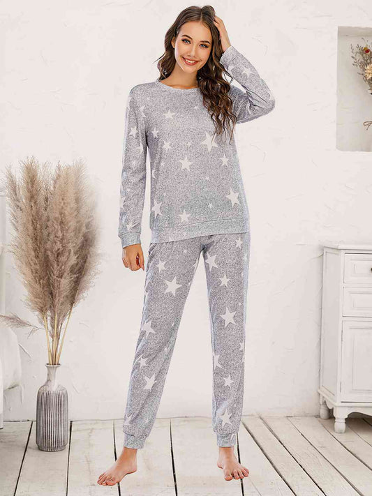 Star Top and Pants Lounge Set - NocturnalExpressions