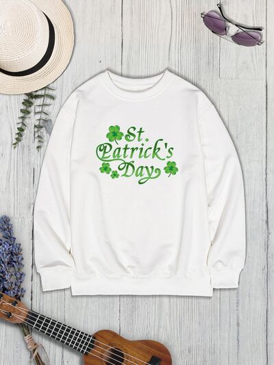 ST. PATRICK'S DAY Round Neck Dropped Shoulder Sweatshirt - NocturnalExpressions