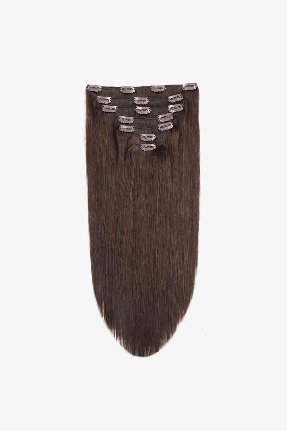 18" 120g Clip-In Hair Extensions Indian Human Hair - NocturnalExpressions