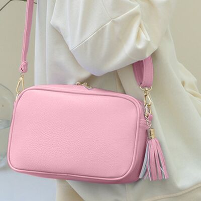 Tassel PU Leather Crossbody Bag - NocturnalExpressions