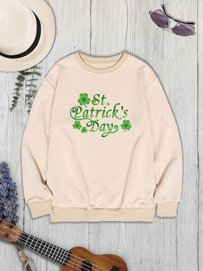 ST. PATRICK'S DAY Round Neck Dropped Shoulder Sweatshirt - NocturnalExpressions