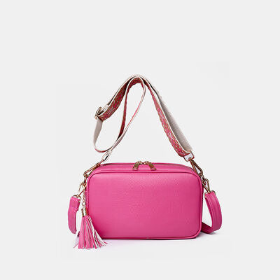 Tassel PU Leather Crossbody Bag - NocturnalExpressions