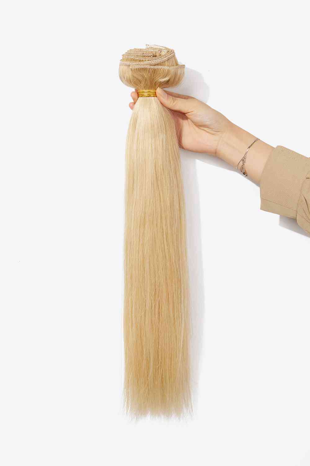 18" 200g #613 Straight Clip-in Hair Extensions Human Hair - NocturnalExpressions