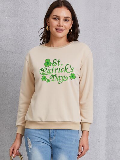 ST. PATRICK'S DAY Round Neck Dropped Shoulder Sweatshirt - NocturnalExpressions