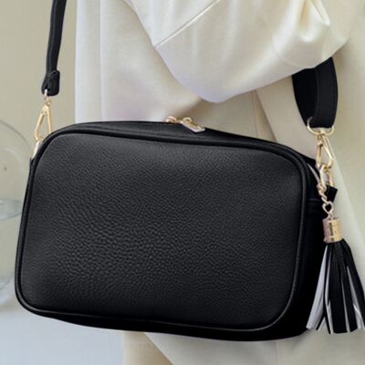 Tassel PU Leather Crossbody Bag - NocturnalExpressions