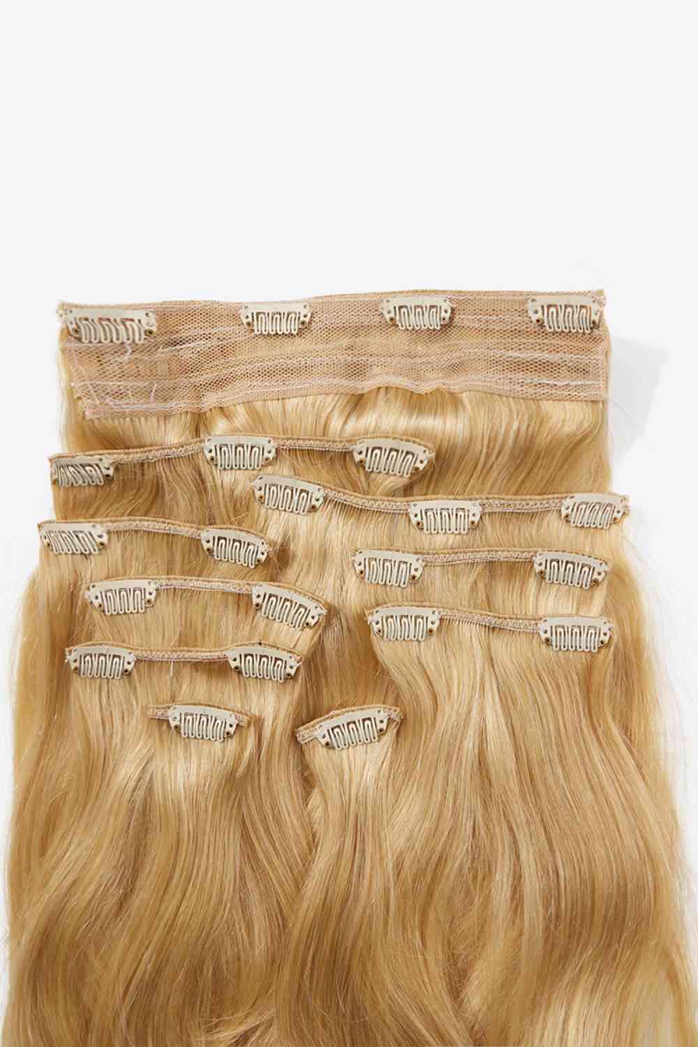 18" 200g #613 Straight Clip-in Hair Extensions Human Hair - NocturnalExpressions