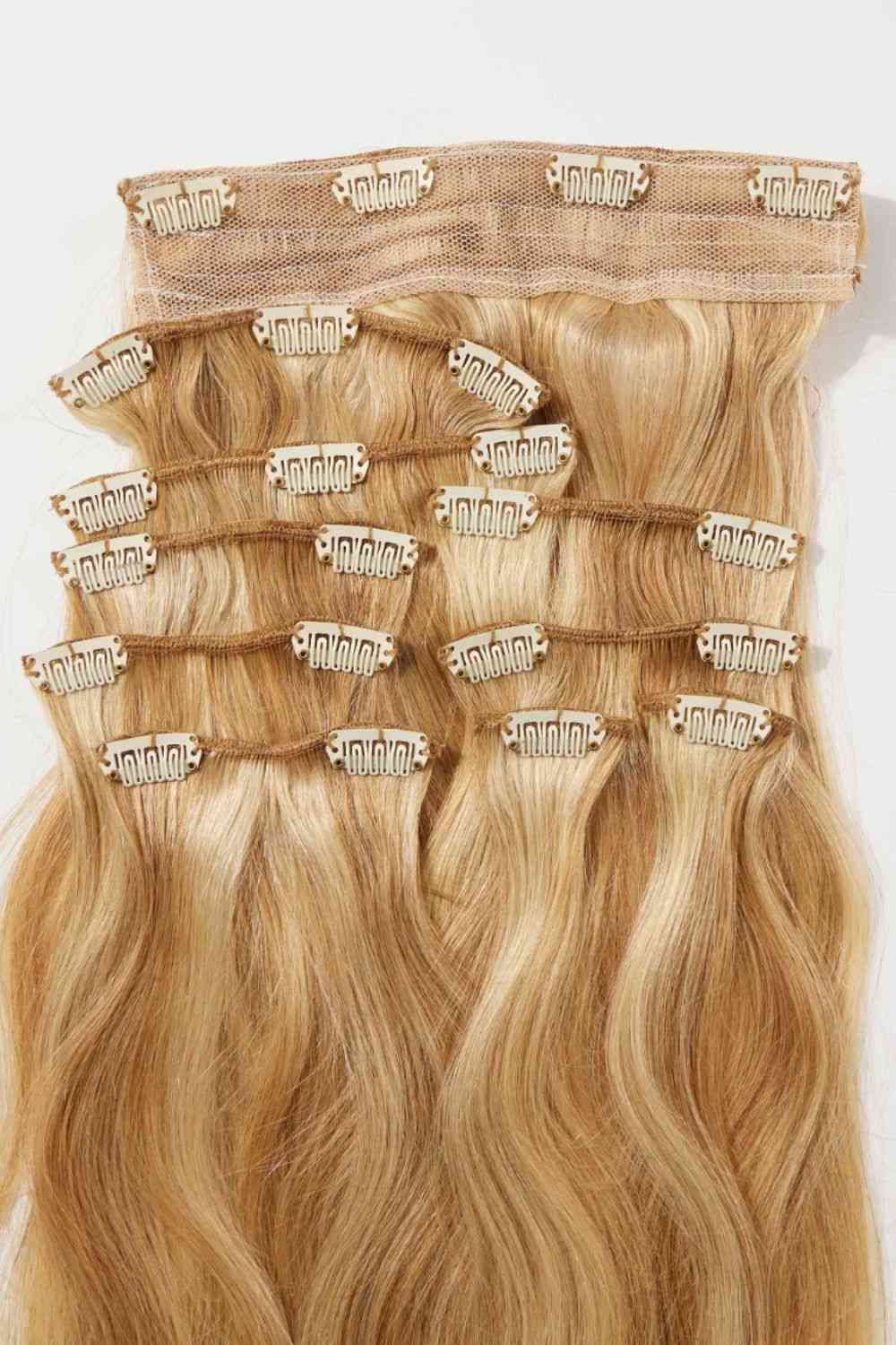 18" 200g #613 Straight Clip-in Hair Extensions Human Hair - NocturnalExpressions