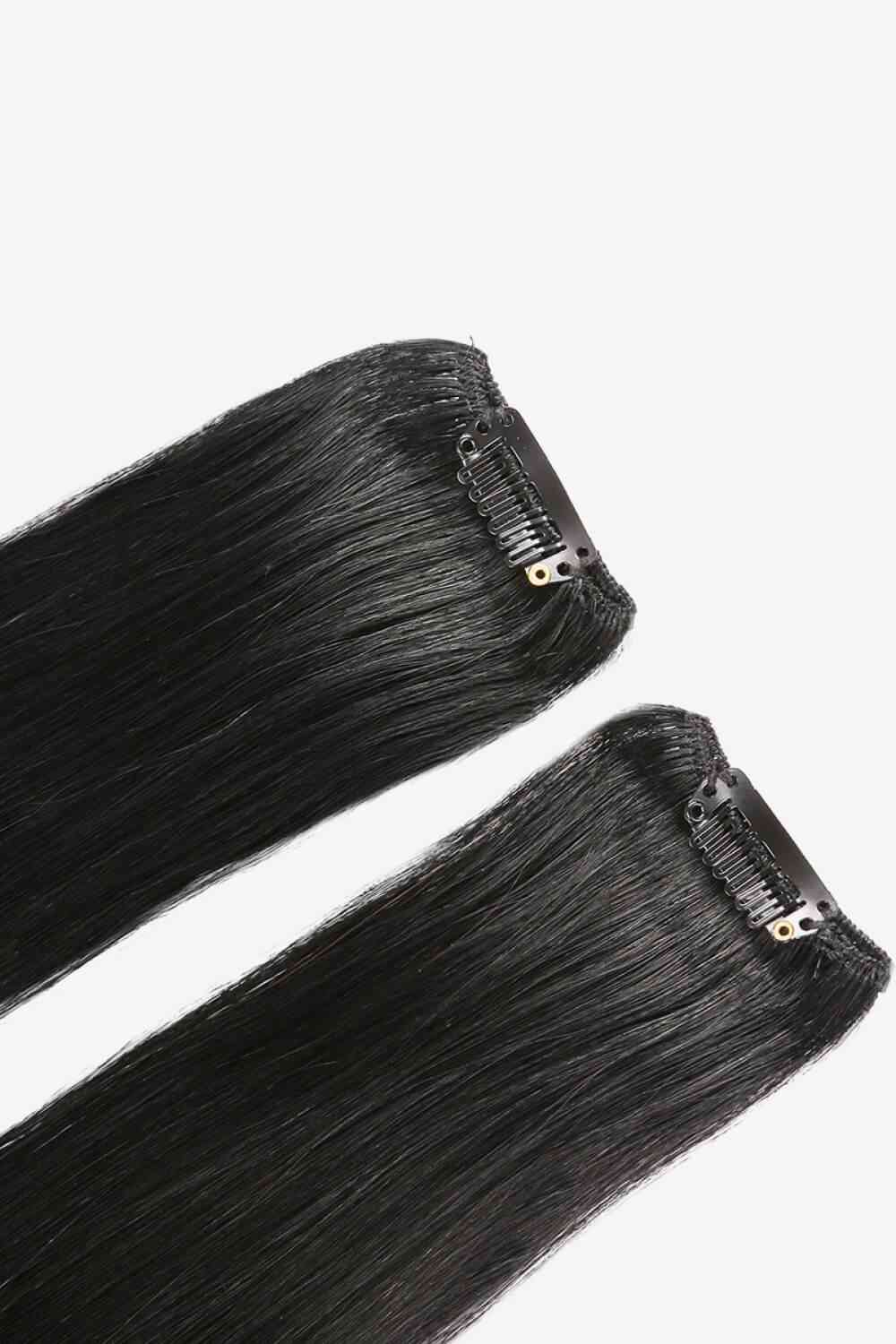 18" 120g Clip-In Hair Extensions Indian Human Hair - NocturnalExpressions